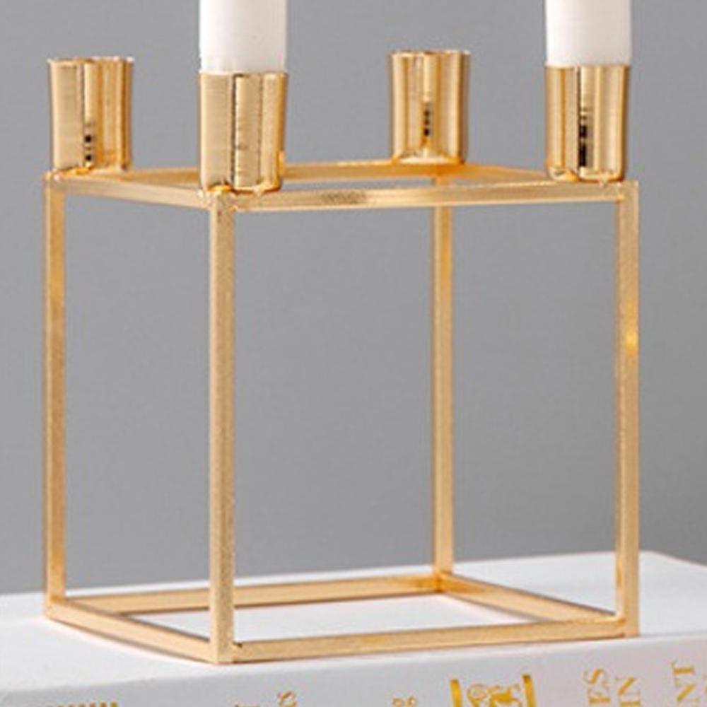 Nordic Household Gold Wrought Iron Candlestick Retro Romantic Wedding Candlestick Candle Holder Table Decoration Ornaments
