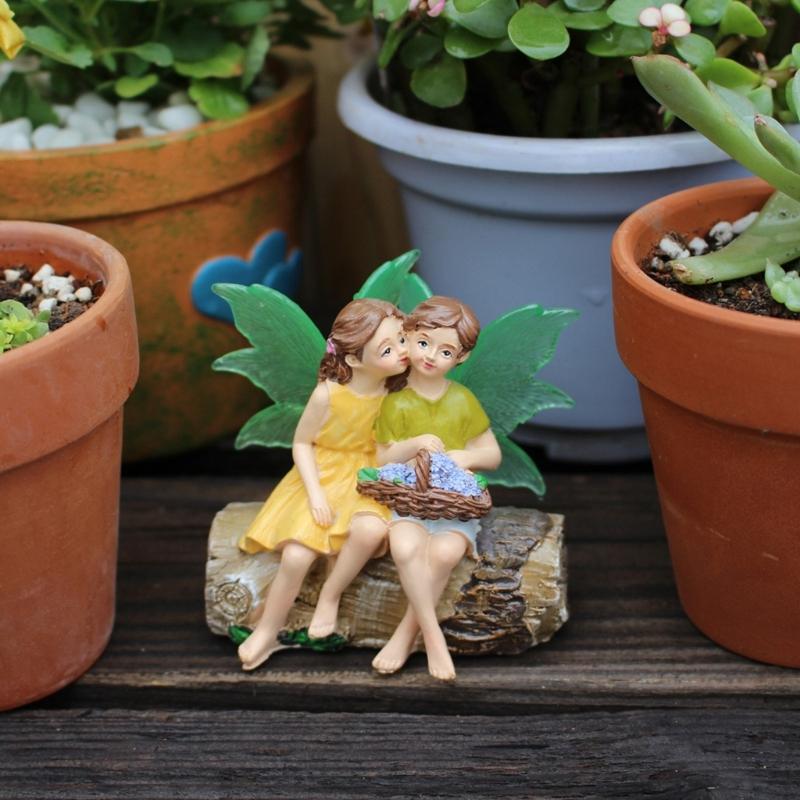 User Friendly Resin Glowing Flower Fairies Statue With Nightlight Perfect For Bedroom Lawn Ornaments Gift