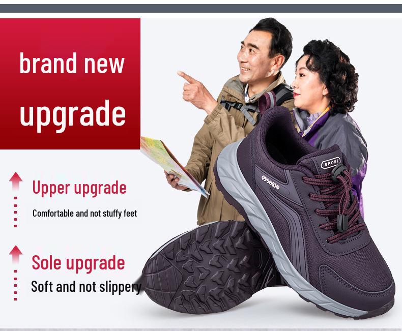 Zhang Kaili Women's Non-slip Soft Sole Spring Shoes - Comfortable, Breathable Casual Footwear for Middle-aged and Elderly