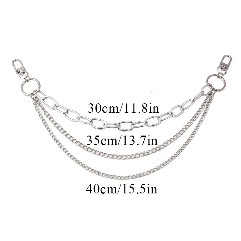 Multi-layer DIY Personality Bag Chain Decoration With Lobster Buckle Pentagram Pendant Clothing Chain Heart Star Bag Accessories