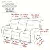 3 Seat Recliner Sofa Cover For Living Room Stretch Elastic Couch Slipcover Relax Armchairs Protects Anti-Scratch Cover