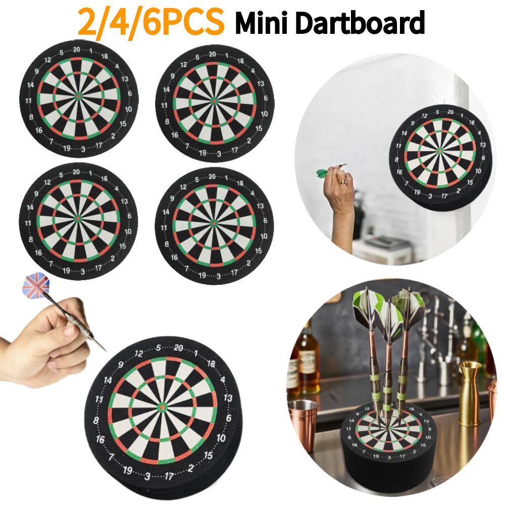 2/4/6PCS Mini Dart Dock 10cm Dart Base Station Dartboard Design Soft Dart Stand for Outdoor Home Family Party Games