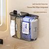 No-Punch Wall-Mounted Tissue Box: Bathroom, Kitchen, Toilet Towel and Wet Wipe Storage
