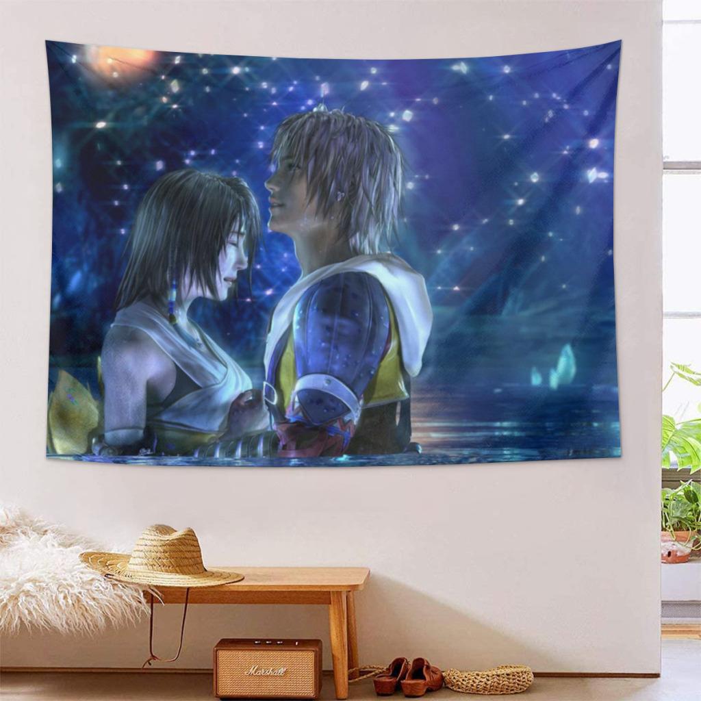 Jmg Household Supplies Unisex F-Final-Fantasy-X Hot Game Tapestry Aesthetic Room Décor Wall Hogar Decorating