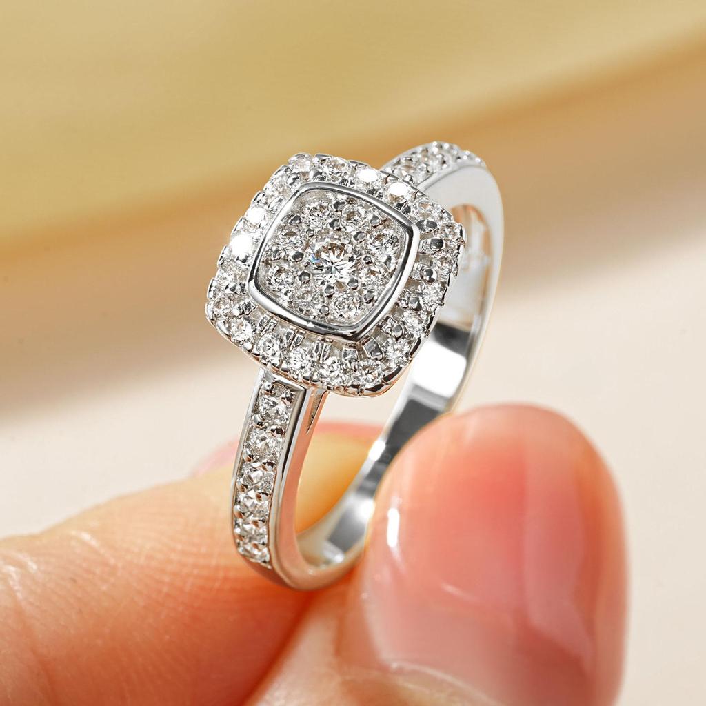 Luxuriöser Schneeflocken Zirkon Ring – Elegantes Design, Vielseitiger Stil für den Weg zur Arbeit