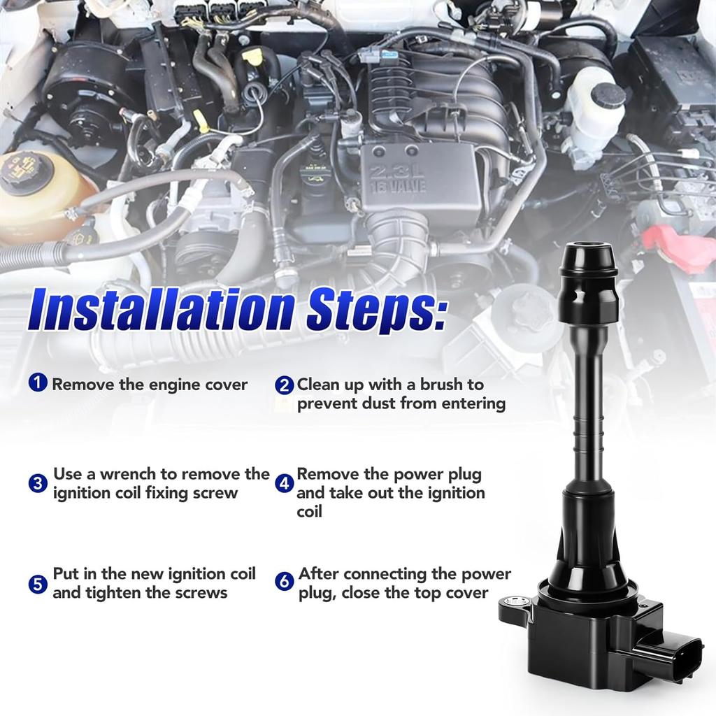 Set of 4 Ignition Coil Pack and Spark Plugs Fits for Nissan Sentra 1.8 L4 2002 2003 2004 2005 2006 1.8L Replaces UF351 C1397