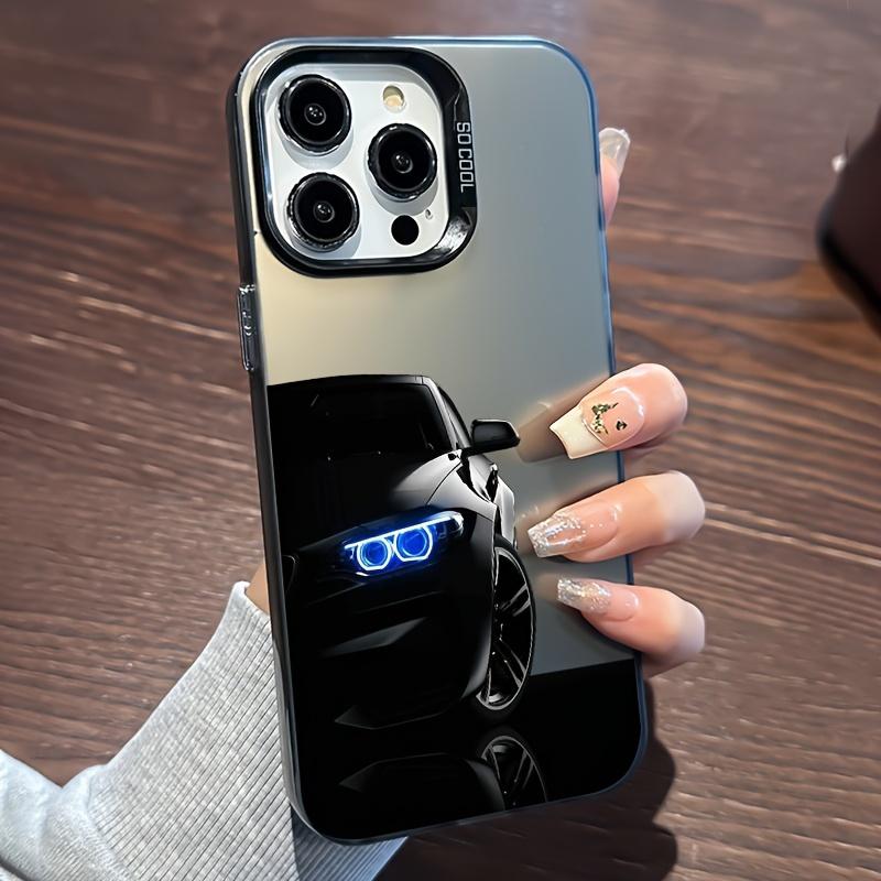 Car themed tempered phone case suitable for iPhone 17 16 15 14 13 12 11 Pro/Max/Plus anti drop and shockproof back cover
