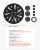 Hubcaps Wheel Covers for 2021-2024 Tesla Model Y, 19 Inch Set of 4 Wheel Rim Cover Hubcaps OEM Style Replacement, R19 Size Snap On Car Hub Caps,