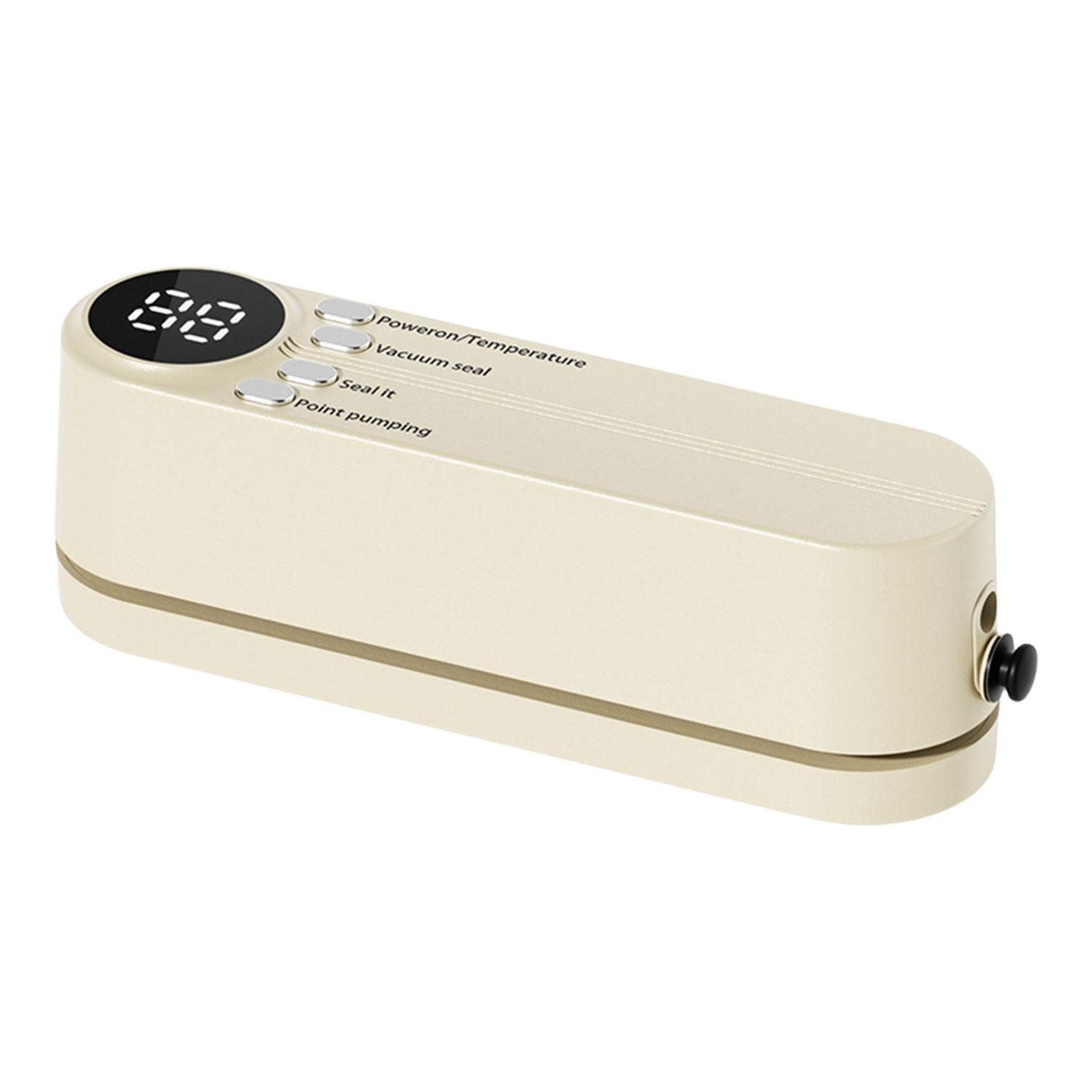 

Вакуумный упаковщик для вакуумной упаковки Мощный Низкий уровень шума Вакуумный упаковщик для продуктов Хранение пакетов Ручной Термосварка бежевый