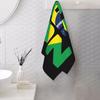 Brazil Flag Text Soft Face Towel Quick Dry Pool Bath Cotton Towels Absorbent