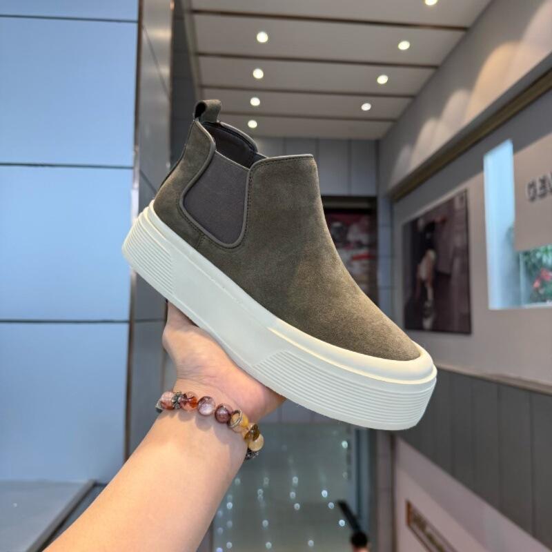 Men s high top autumn and winter new style with plush cotton shoes  fashionable and casual versatile men s shoes 39
