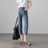 SOFSIL Women's High-Waisted Cropped Denim Jeans