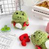Charming Musical Frog Plush Keychain Short Plush Material Car Pendant 9.5cm