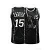 2027 Gorąca Wyprzedaż Retro Carter 15 Raptors Fioletowy Błyskawica Nadruk Koszulka Streetwear Fan Koszykówka Podkoszulek Rodzinne Dopasowanie
