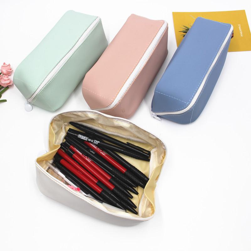 Pu Leather Pencil Case Organizer With Creative Style For Students And Use Office