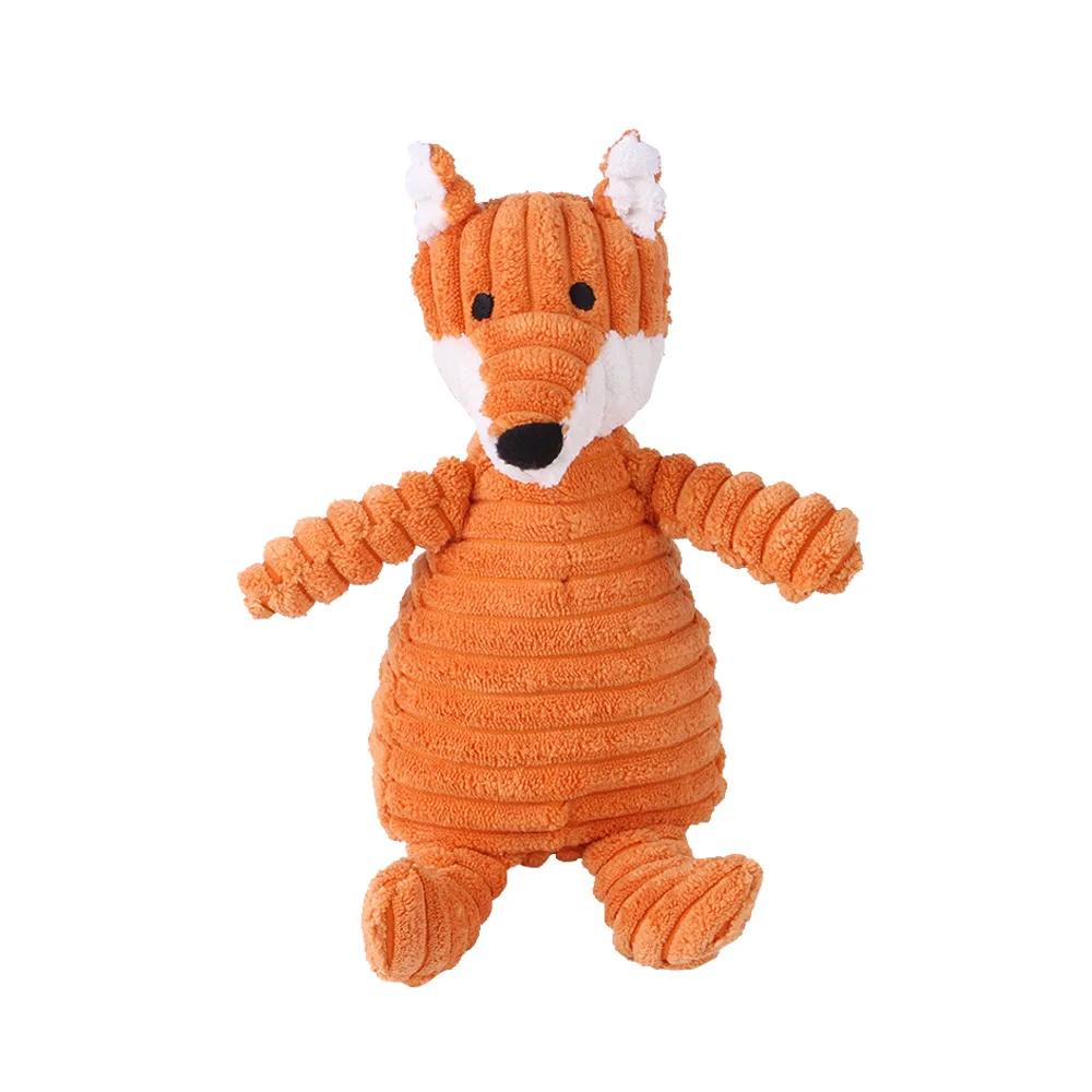 Durable Dog Chew Toys for Aggressive Chewers Large Dogs Interactive Squeaky Plush Monkey Pig Puppy Teething Molar Cleaning