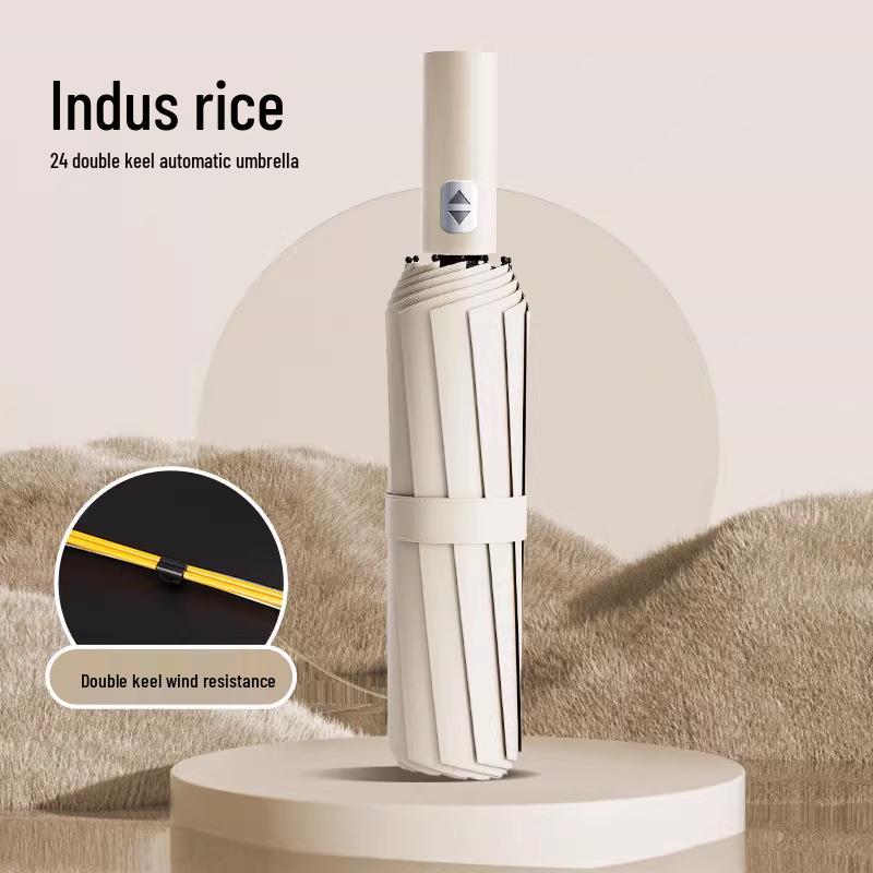 Extra großer Zwölf-Speichen-Doppelnutzungs-Handregenschirm mit Sonnenschutz aus schwarzem Kleber