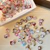 10Pcs/Bag 3D Cartoon Hello Kitty Nail Charms Mixed Resin Kitty Cat With Bowknot Nail Art Decoration Kawaii Glittery Kt Nail Part