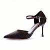 Mode 2025 Frühling und Sommer Neue Schwarze High-Heel-Sandalen Französisches Mädchen Stiletto Schnalle Allround Damen Spitzschuhe