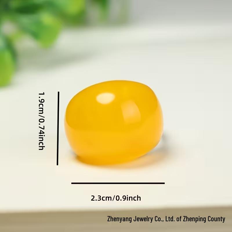 European-American Fashion Copper Ring with Yellow Beeswax and Unique Design