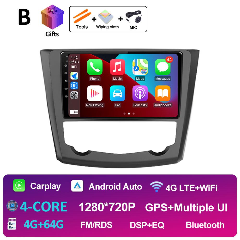 GPS Navigation Android14 For Renault Kadjar 2015 2016 2017 2018 2019 Wireless Carplay Autoradio QLED IPS Screen WIFI Accessories