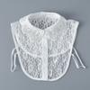 Girls Hollow Out Lace Shirt Detachable Fake Collar Shirt Lapel Blouse Top Adjustable Women Clothes Ladies False Collar Decor
