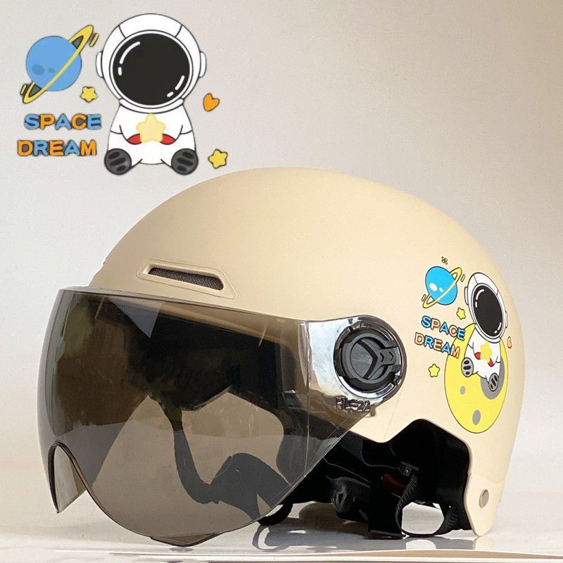 Helmet Electric Car Men and Women Sun Protection Four Seasons Universal Electric Car Bamboo Dragonfly Half Helmet Summer Hood