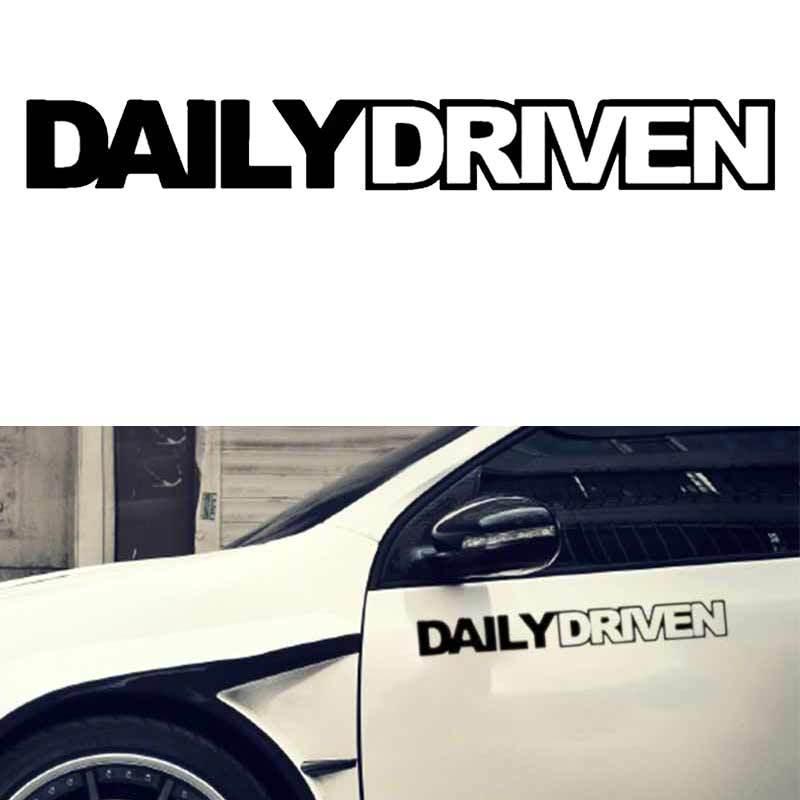 Daily Driven Letters Sticker Unique Reflective Funny Car Decals
