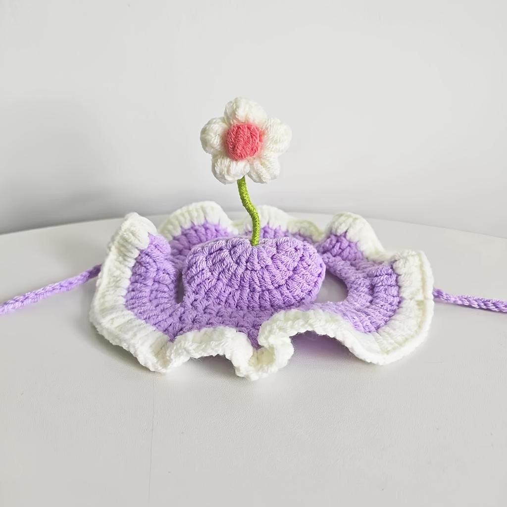 Easter Flower Seedling Pet Hat Elastic Design Cute and Delicate a Hat Suitable for Pets for Puppies and Kittens Knitted