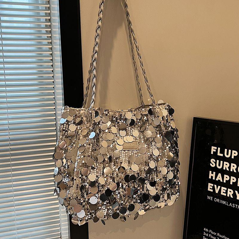 Pop-up-Tasche mit großer Kapazität, modische neue vielseitige Handtasche, Umhängetasche mit Pailletten-Achseltasche, Damentasche