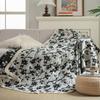 Exquisite sofa towel anti-cat scratch jacquard black flower retro thick sofa cover blanket factory direct supply