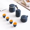 Business small gift ceramic kung fu tea set printing company anniversary gift to customers Mid-Autumn Festival gift