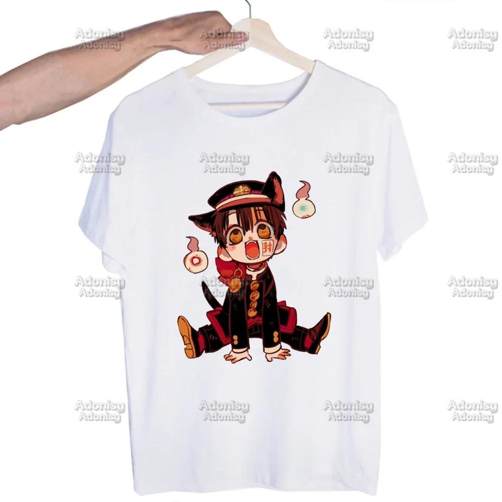 Hanako Kun Mens Harajaku Clothing Summer Streetwear Casual Loose Print Tee Short Sleeve Tops