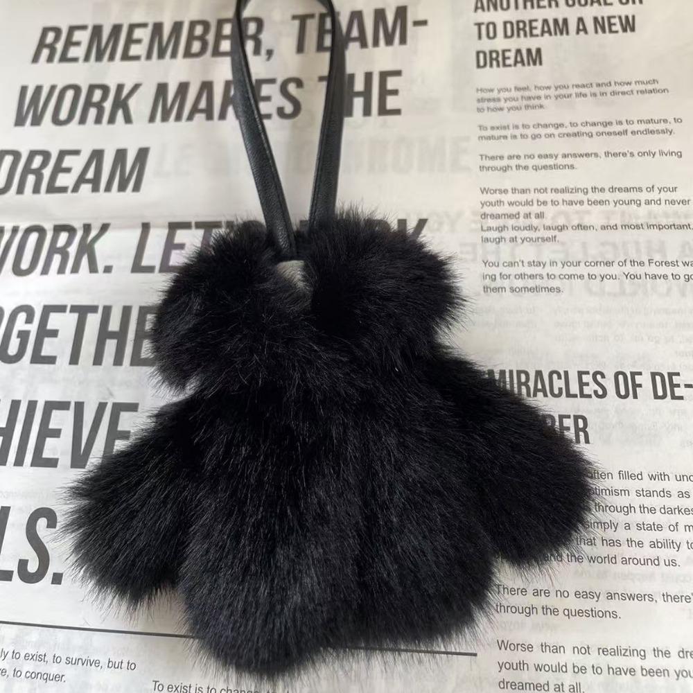 Fashion Faux Rabbit Fur Bag Charm Clothing Shape Soft Key Decoration Backpack Decoration Women Accessories