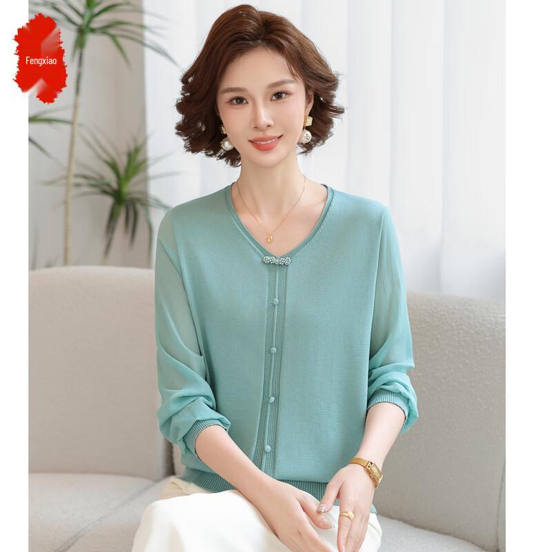 

Women s V-Neck Long Sleeve Solid Pullover Top XL