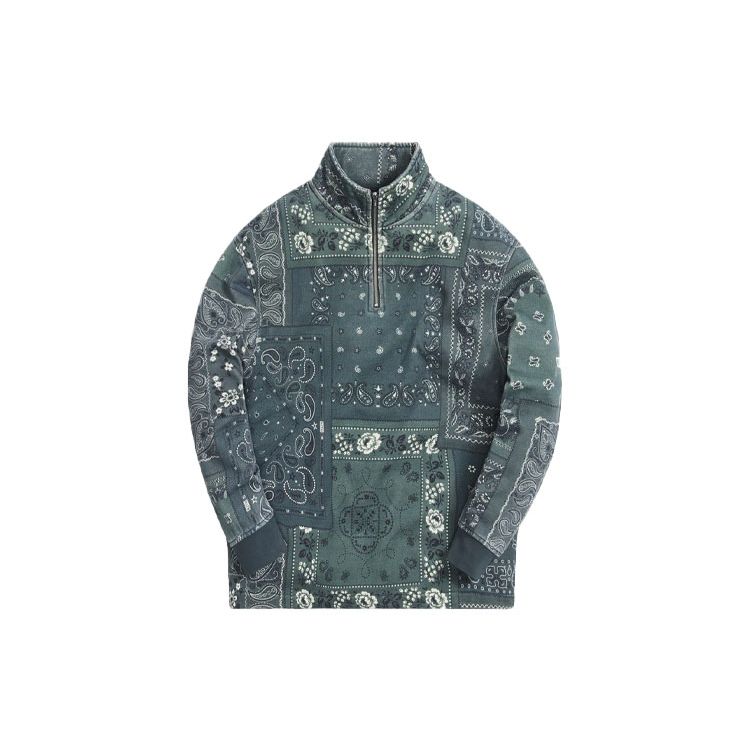 

Kith Deconstructed Bandana Quarter Zip Stadium унисекс топы зеленые KH2651-302 XXL