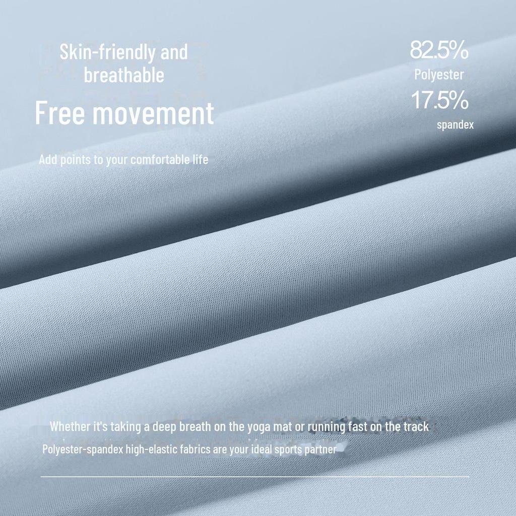 Women's Contrast Color Yoga Set: Navel-Baring Short Top & High Waist Hip-Lifting Pants for Spring/Summer Fitness & Running.