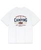 BEMIGHTY Camping Vintage Drawing Oversized Short Sleeve T-Shirt [White]