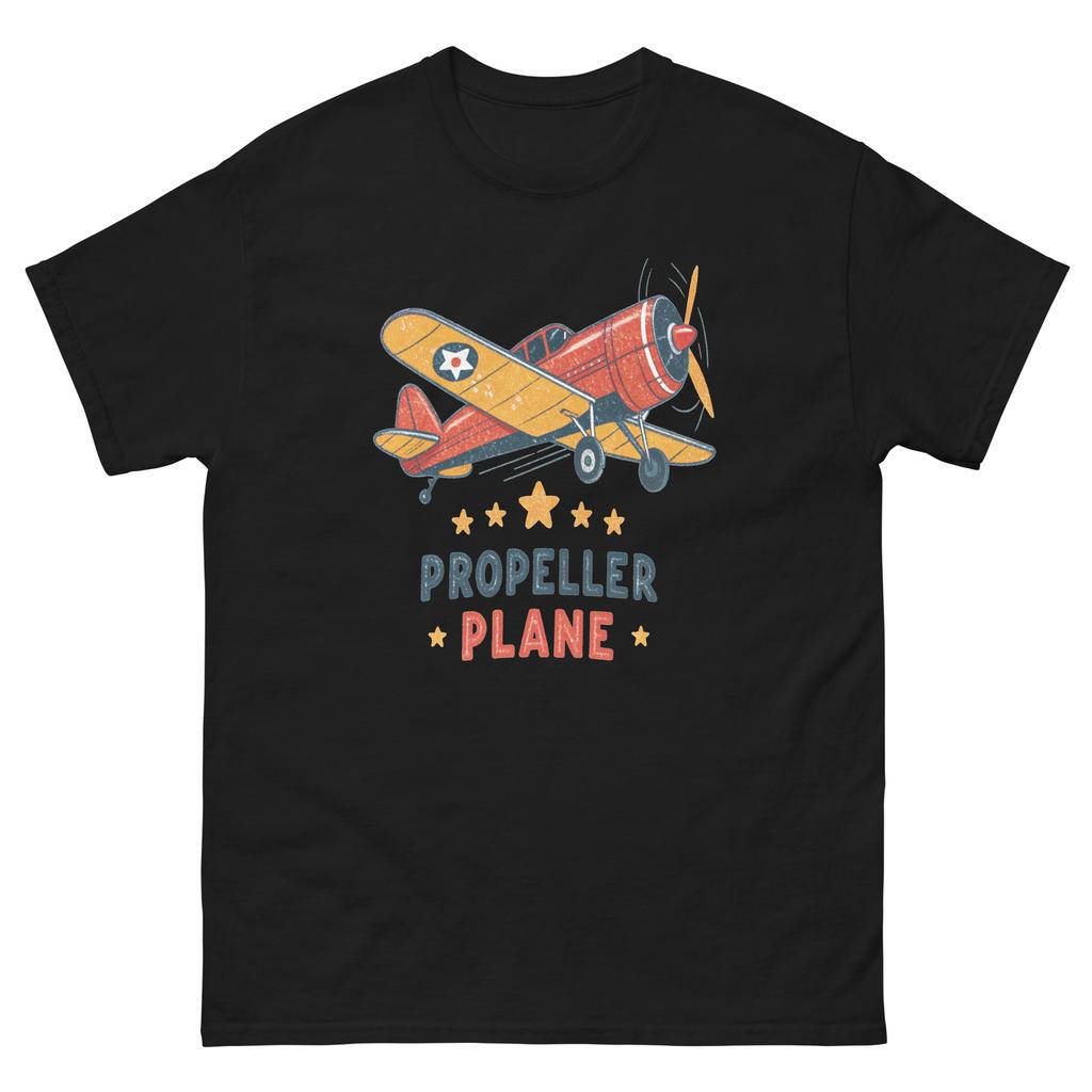 Propeller Plane Transportation Vehicle Illustration T-Shirt
