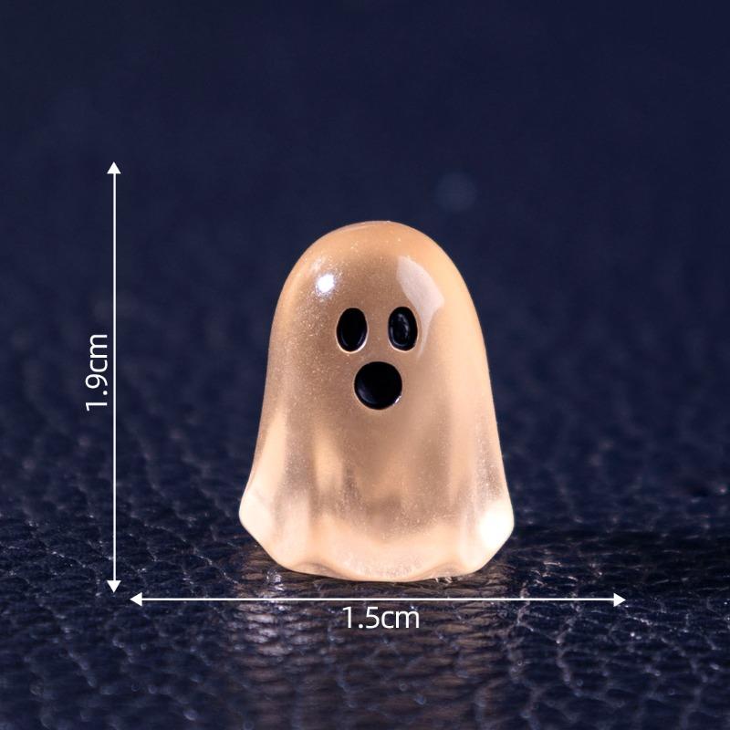 10/20pcs Luminous Ghost Figures Glowing At Night Action Figure Mini Micro Landscape Miniatures Halloween Decoration Gifts