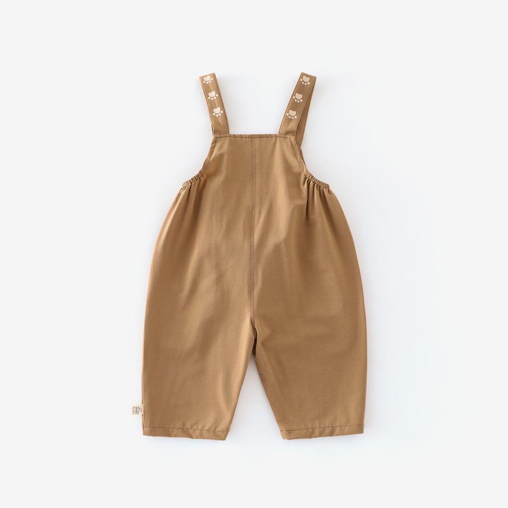 2025 Autumn Baby Korean-Style Cute Bear Overalls: Casual Infant Trousers