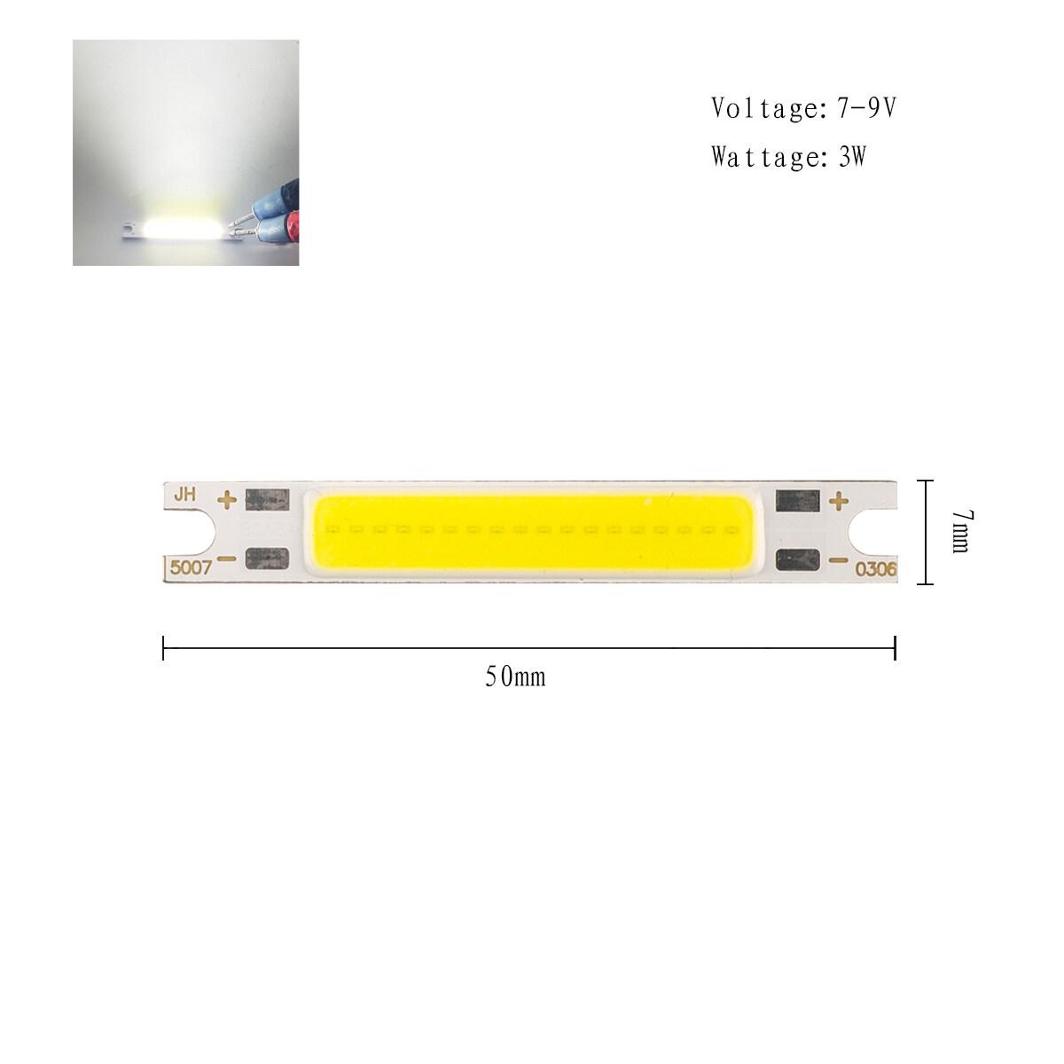 

50x7 мм 3 Вт DC 9 В 11 В COB светодиодный чип на плате бар источник света лампа для настенных настольных ламп своими руками