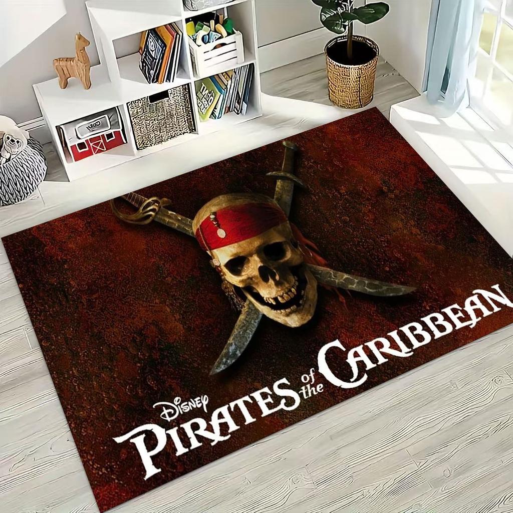 Captain Jack Pirates of The Caribbea Johnny Depp Carpet Rug for Bedroom Living Room Sofa Home Doormat Decor,Non-slip Floor Mat