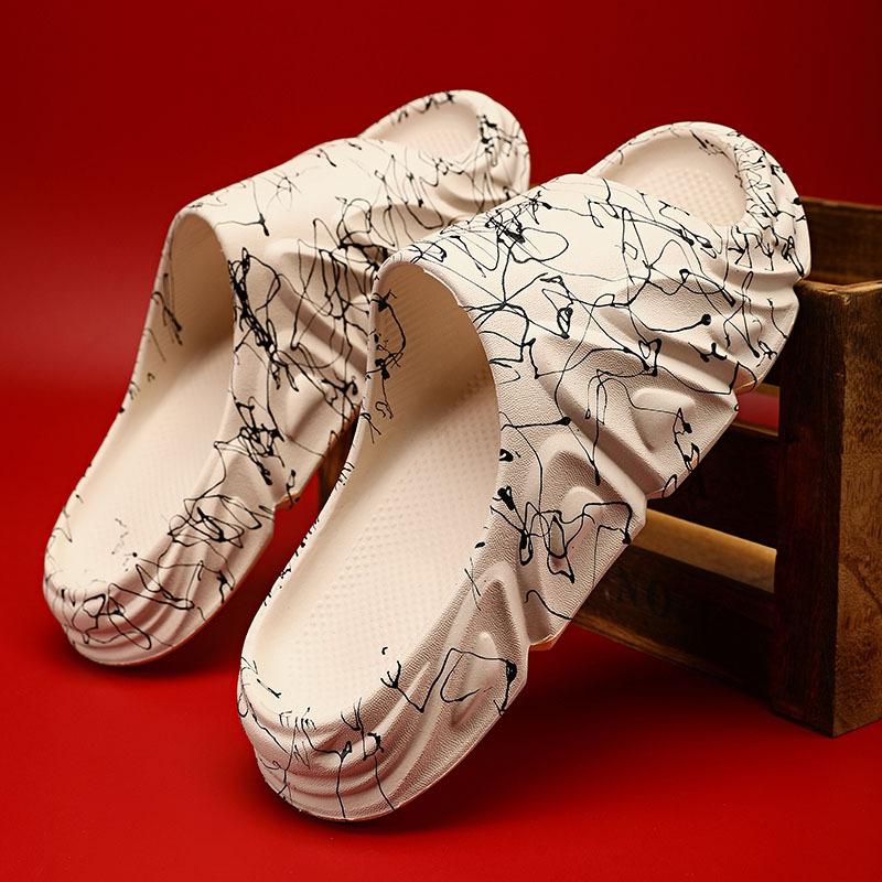 Spring Slippers Man Jelly Slippers Platform Outdoor Breathable Beach Anti-slip Slippers Summer Main Push Slippers