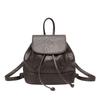 Fashion College Student Class Backpack Women's New Versatile Lychee Pattern Backpack Going Out Travel Bag Schoolbag