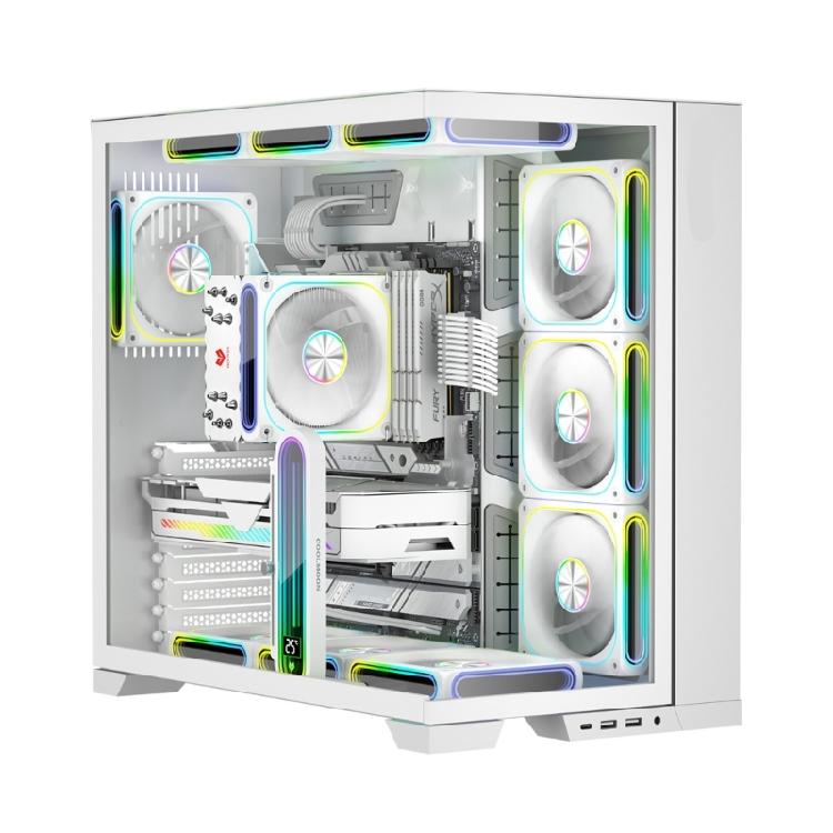 12cm ARGB Lighting PWM Controlled Mirror Design Fan Offering Robust Cooling and Aesthetic Appeal for Desktop Rigs