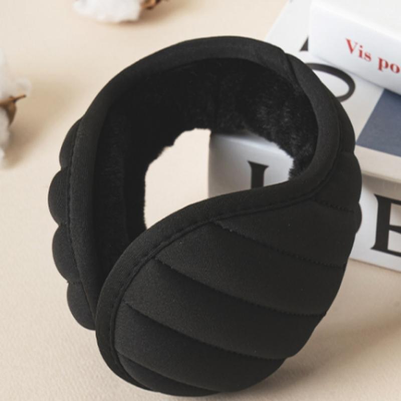 Daiso Padded Foldable Earmuffs Black