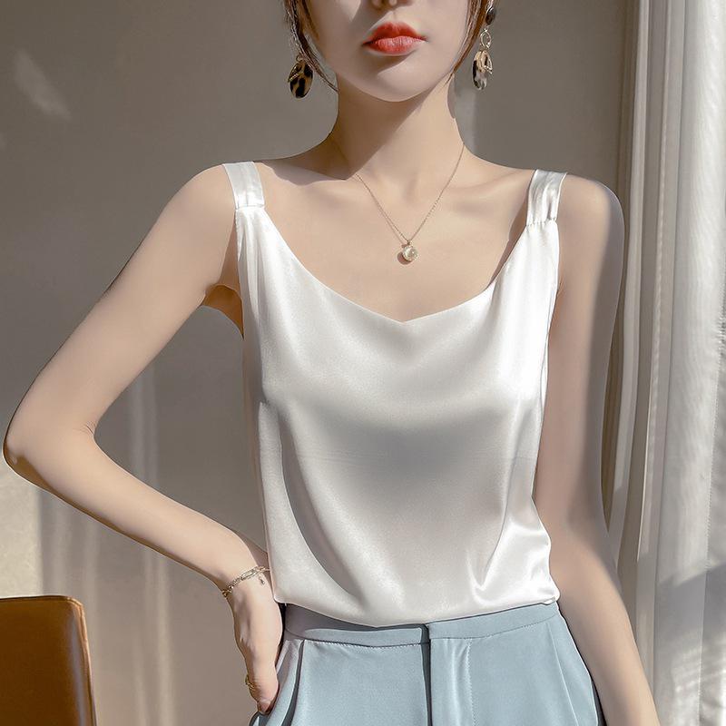 Satin V-Neck Camisole: Women's Versatile, Sexy Summer Top