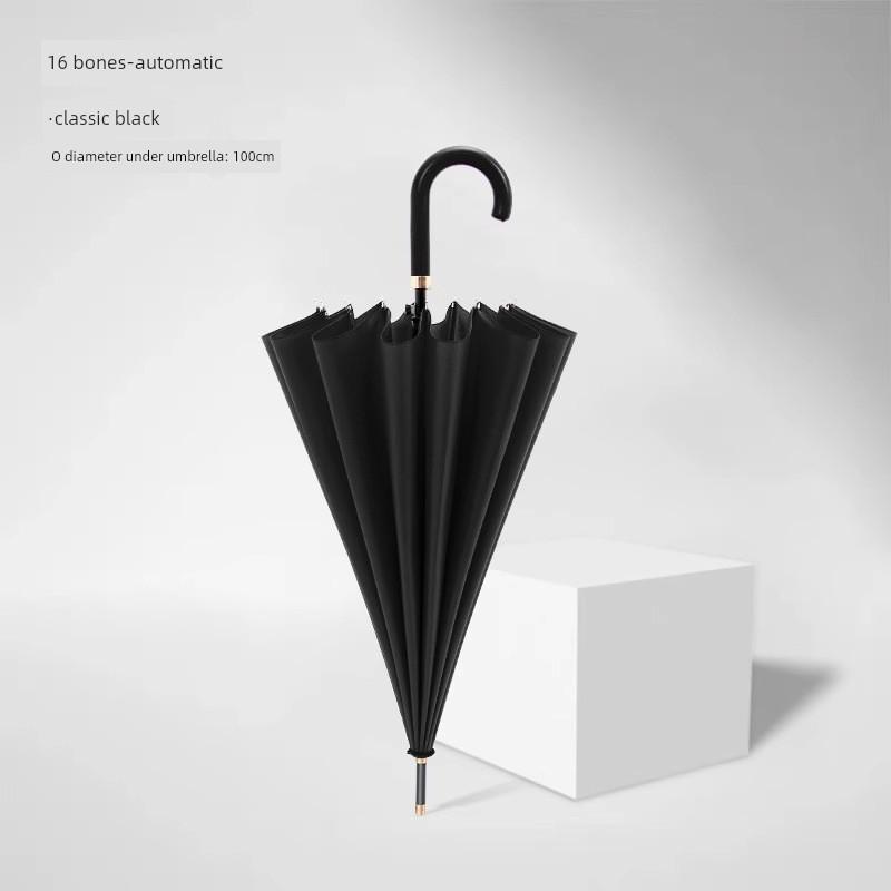 Super Strong Sun Protection Umbrella, Large 24-Rib Curved Hook Long Handle Umbrella for Men, Extra Large Size, Home Use, Thickened, Reinforced