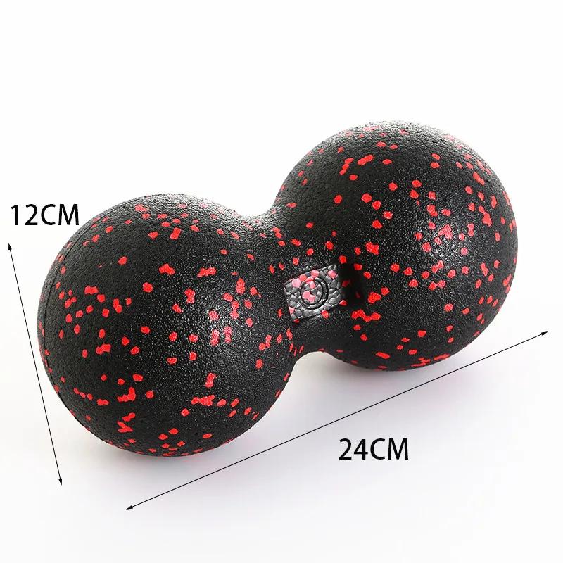24*12CM Fitness Peanut Fascia Ball EPP Massage Ball 1PCS Double Hockey Ball Parfaitement adapté aux points de déclenchement de la fasciite plantaire et aux tissus profonds